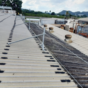 Lifeline แนวนอน (Horizontal Lifeline) บนหลังคา