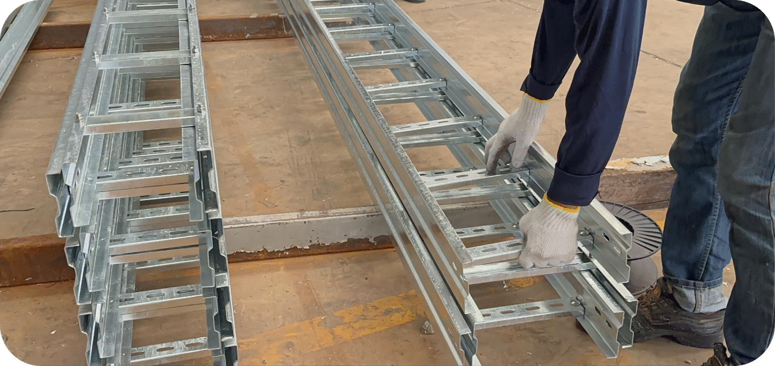 Cable Ladder HDG รางบันไดเหล็กชุบร้อน สำหรับเดินสายไฟฟ้าในระบบ HVAC