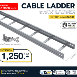 Cable Ladder HDG รางไฟขั้นบันได เหล็กชุบร้อน มาตรฐานอุตสาหกรรม